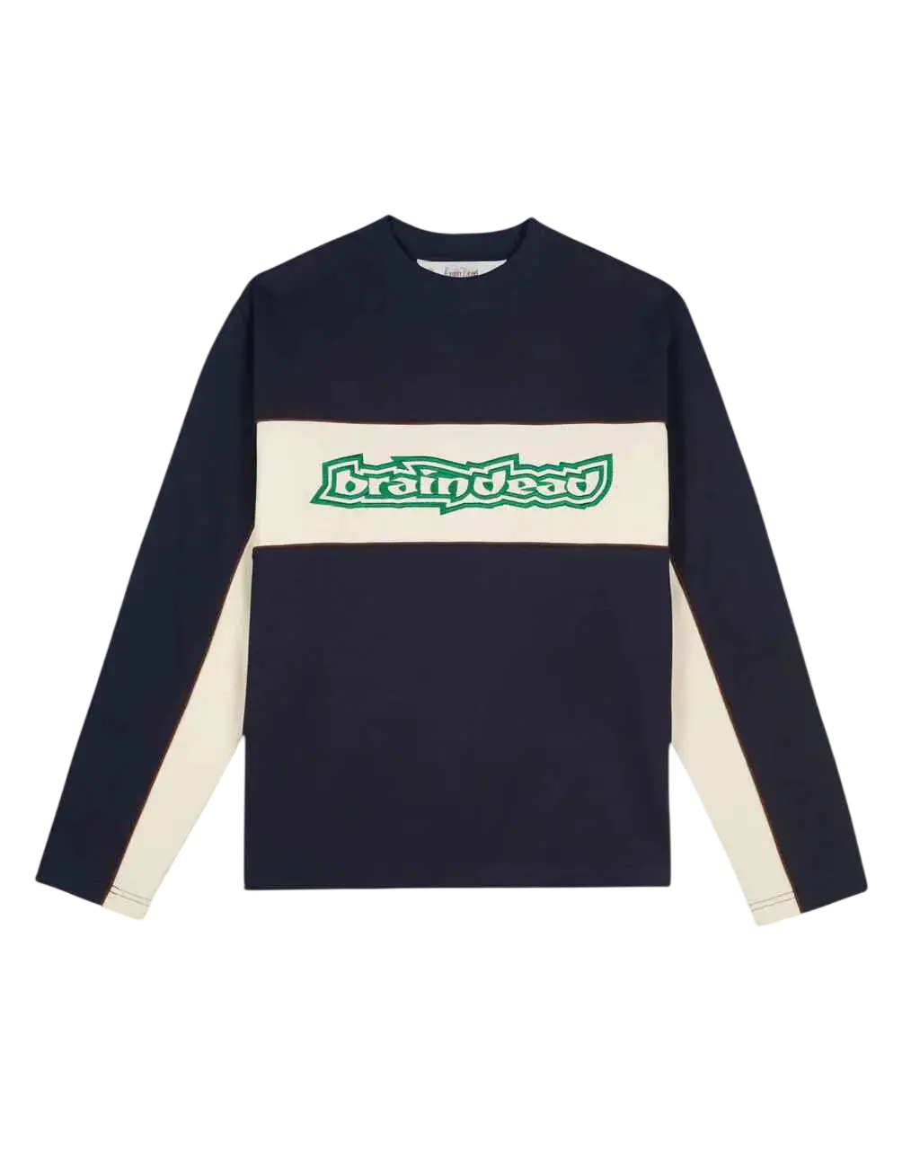 Brain Dead Heavy Weight Paneled Long Sleeve Navy - L