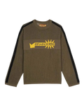Brain Dead Long Sleeve Mesh Sweater Brown/Green - M