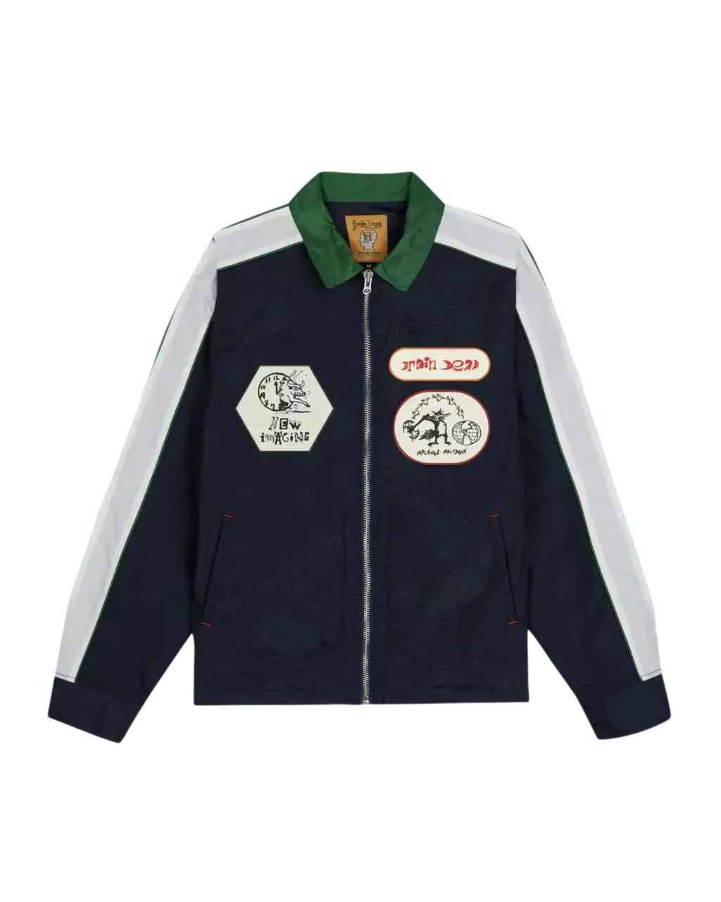 Brain Dead Meltdown Racing Jacket Navy - M