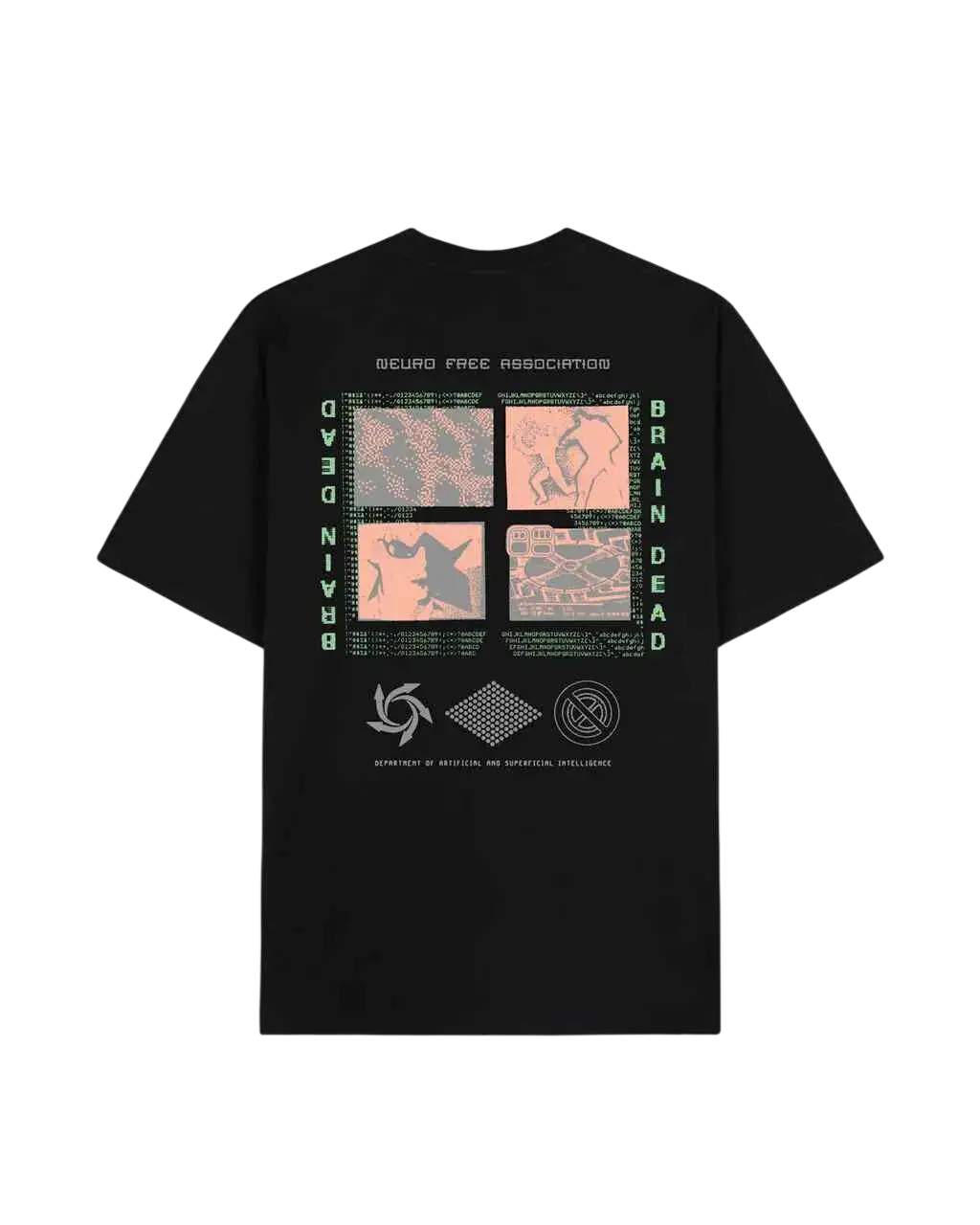 Brain Dead Neuro Free Association Tee Black - S