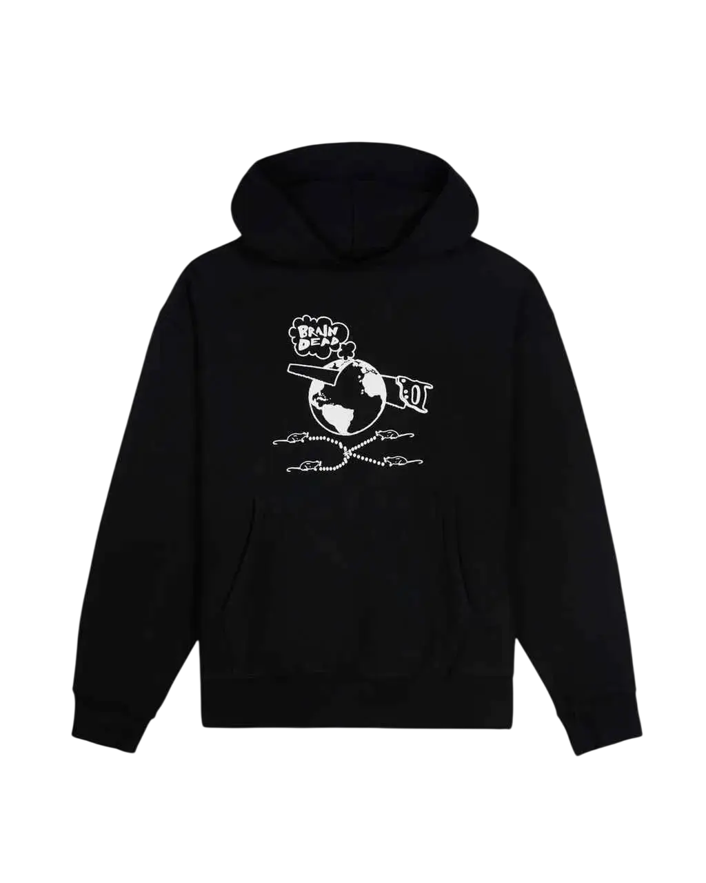 Brain Dead Radical Tension Hoodie Black - M