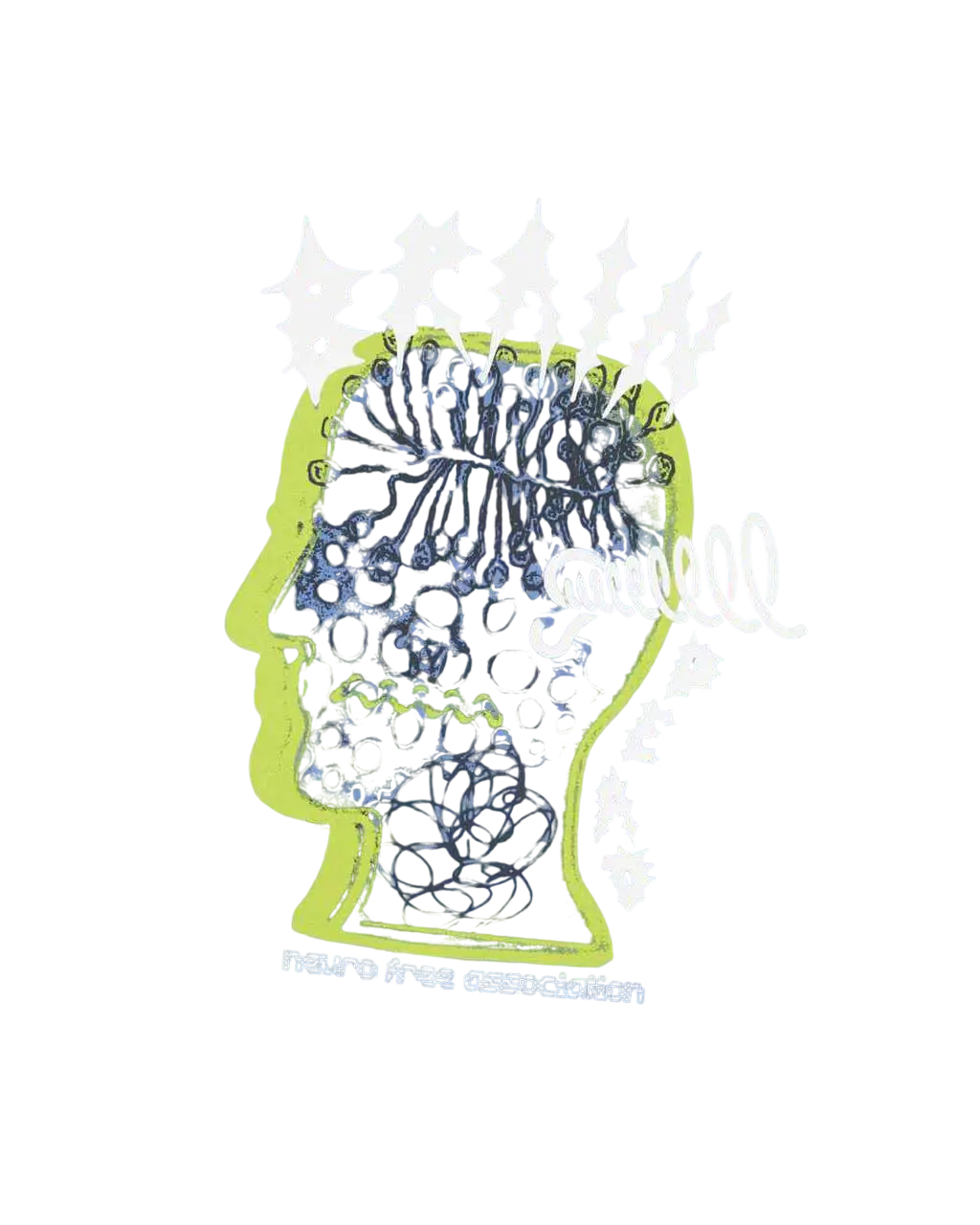 Brain Dead Ringing Ear Tee Blue - S