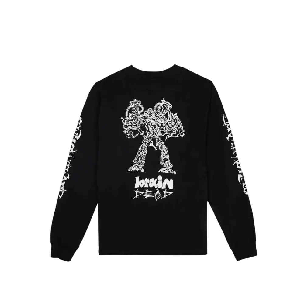 Brain Dead Skull Mech Long Sleeve Black - M