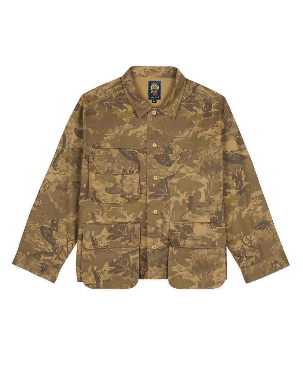 Brain Dead Twill Military Shirt Jacket Leaf Camo - Jackets
