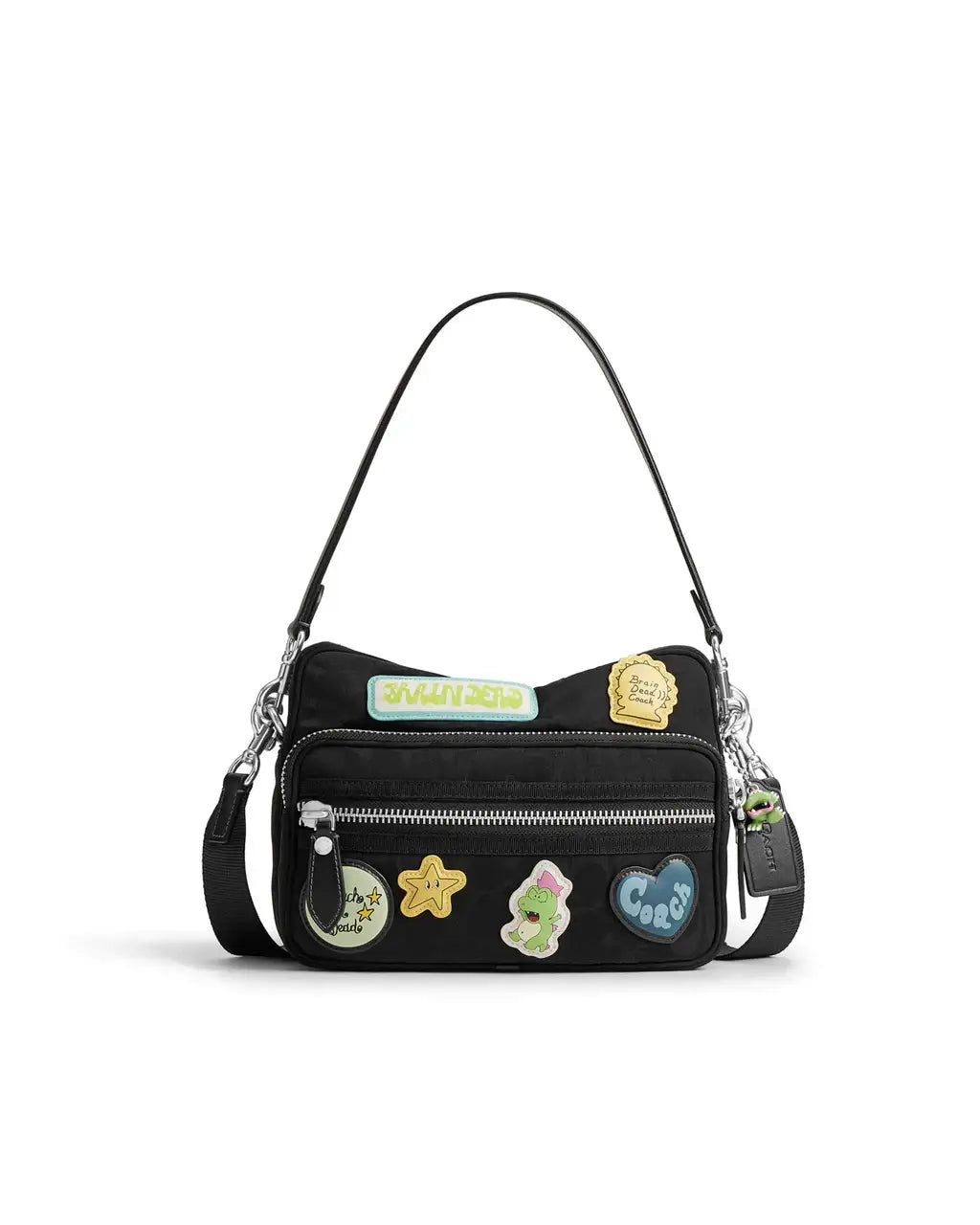 Brain Dead x Coach Signature Nylon Dakota Crossbody with Patches Black