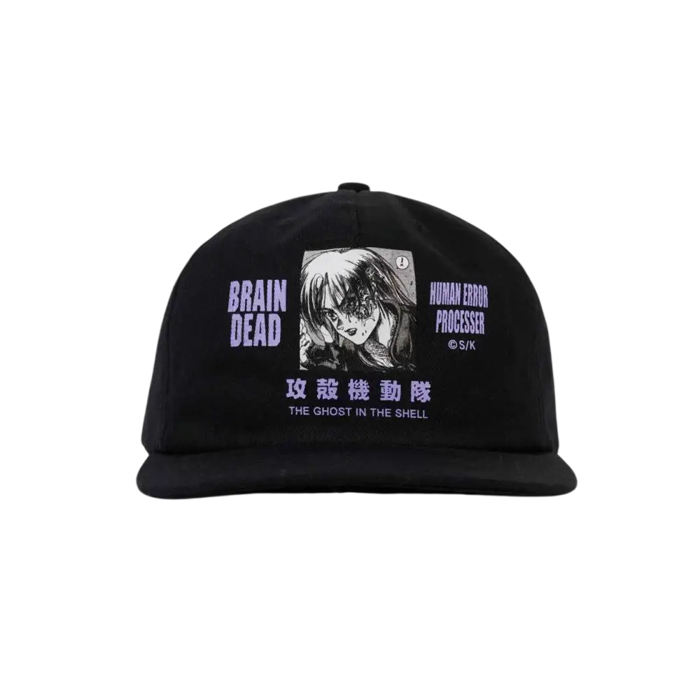 Brain Dead x Ghost in the Shell 6 Panel Hat Black