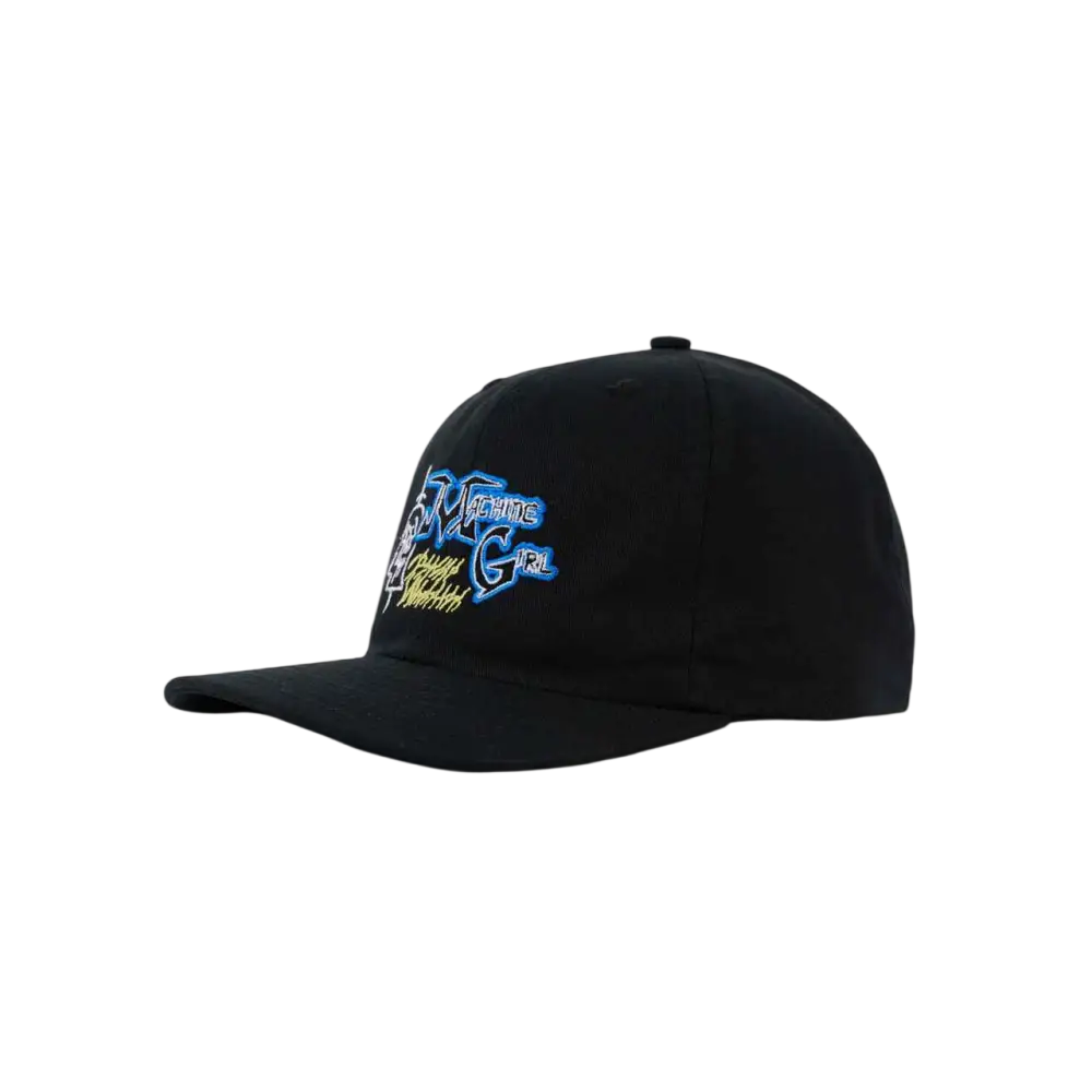 Brain Dead x Machine Girl 6 Panel Strapback Black