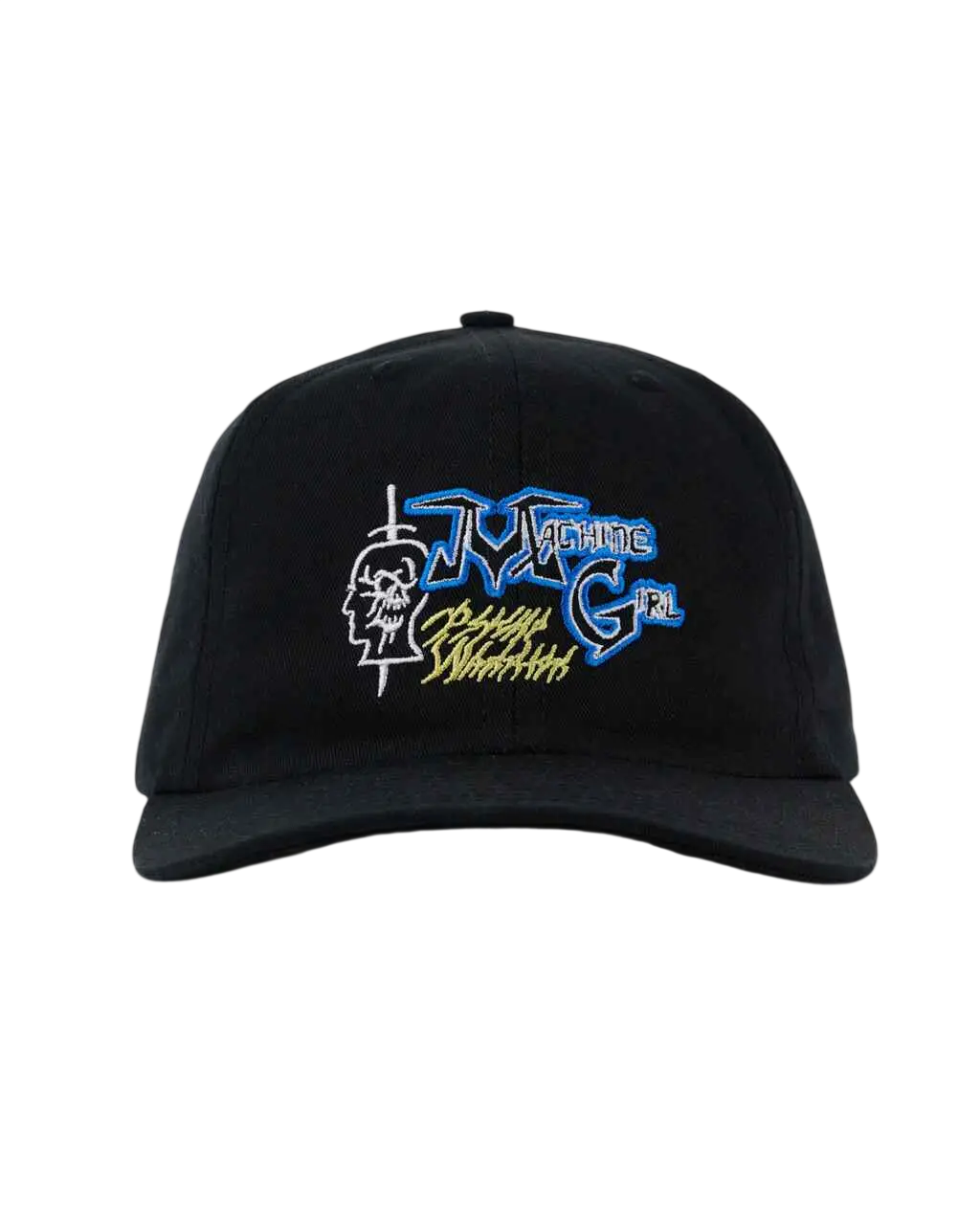 Brain Dead x Machine Girl 6 Panel Strapback Black