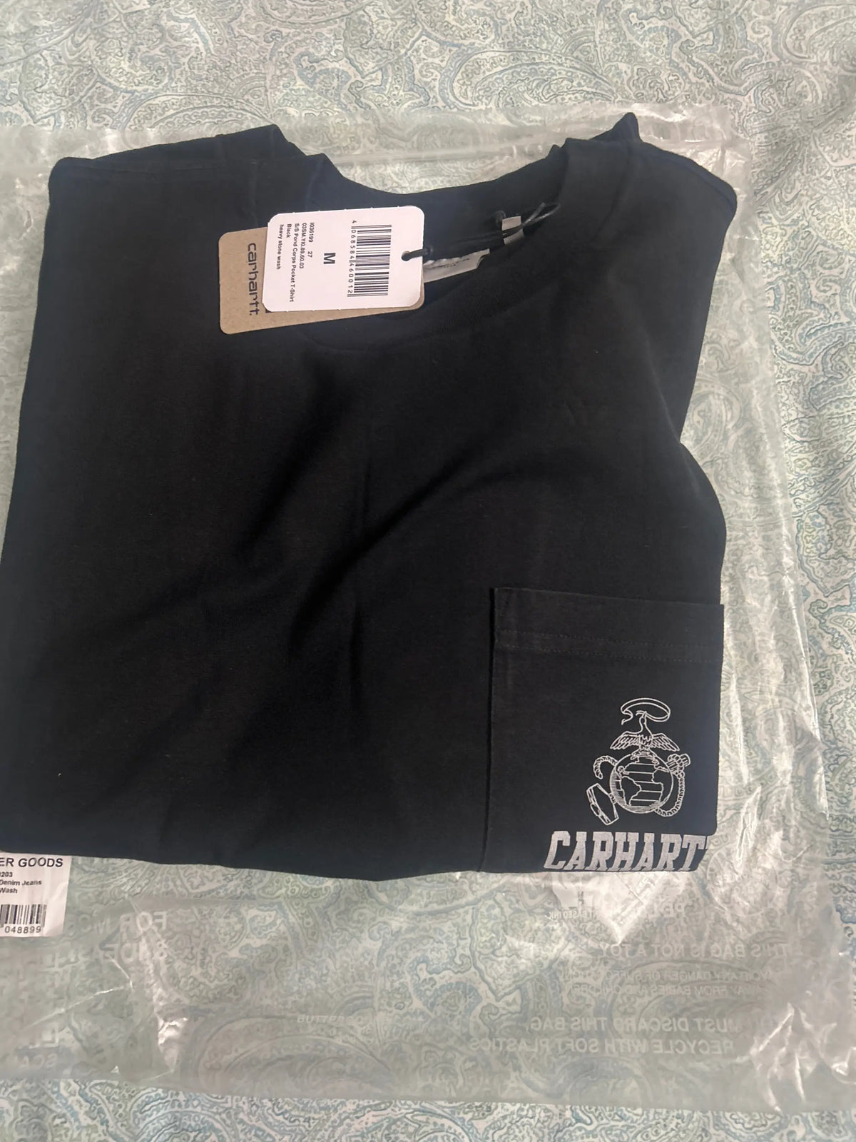 Carhartt WIP Pond Corps Pocket Tee Black Medium