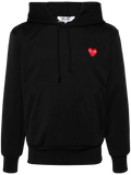 CDG Play Black Pullover Hoodie Red Heart - L