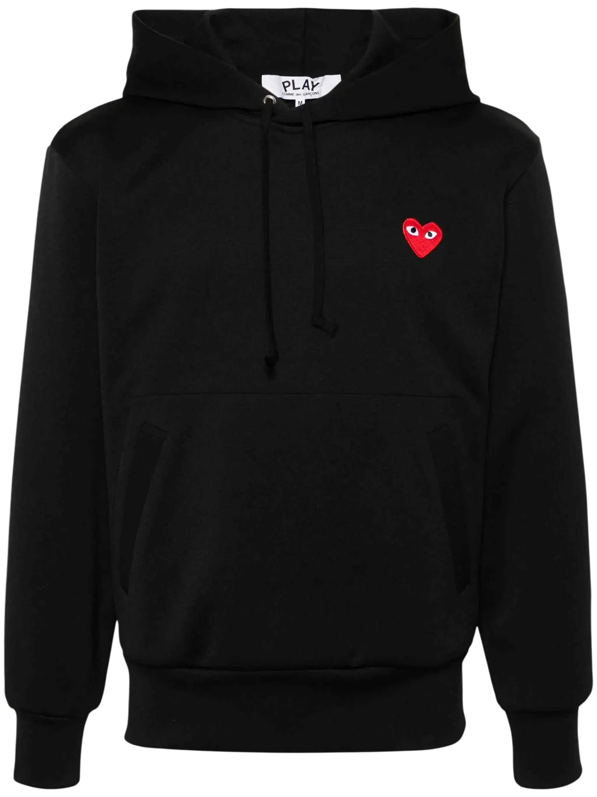 CDG Play Black Pullover Hoodie Red Heart - L