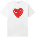 CDG Play Logo Stud Tee White - L - T-Shirts