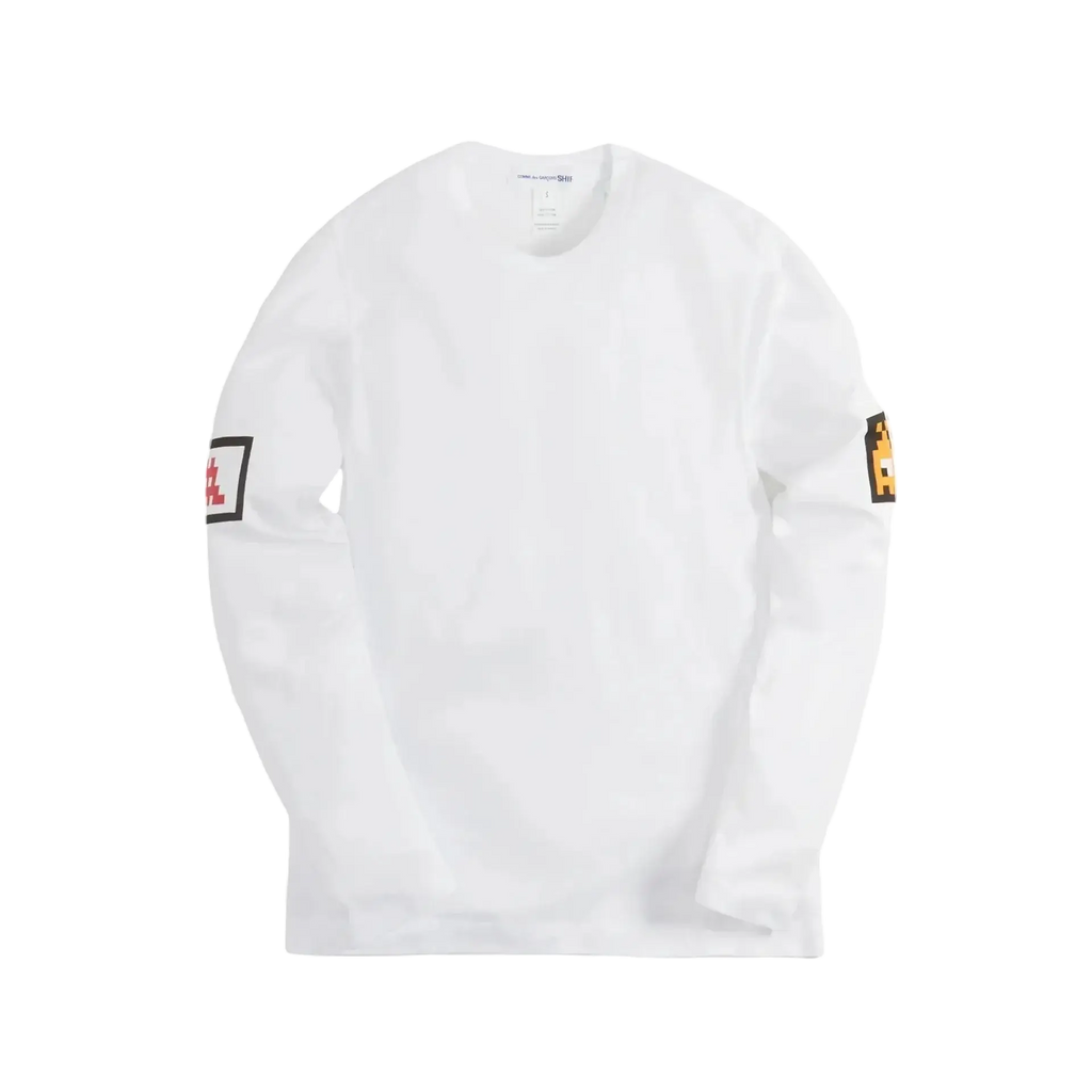 CDG Shirt Invaders White Long Sleeve Tee - L