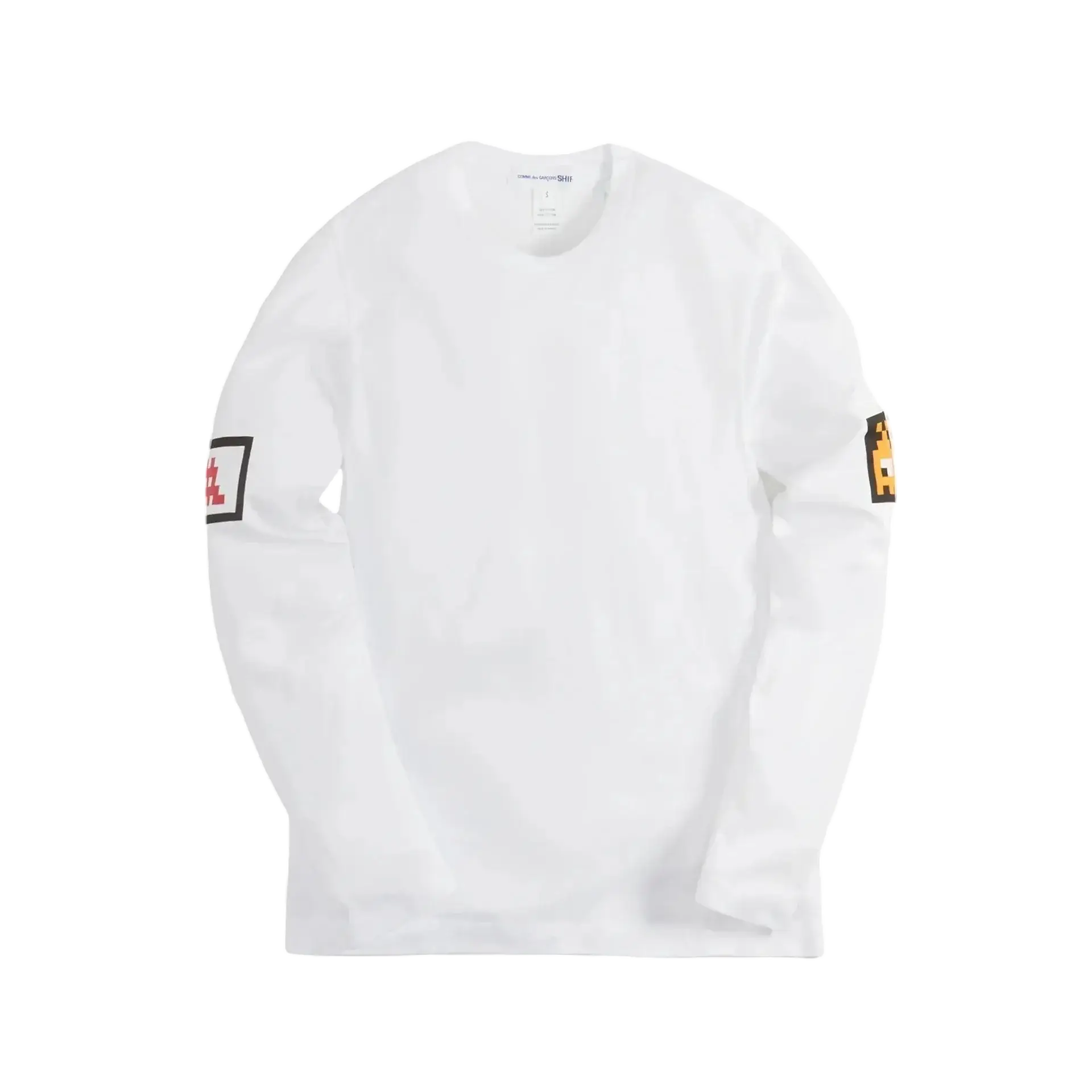 CDG Shirt Invaders White Long Sleeve Tee - L