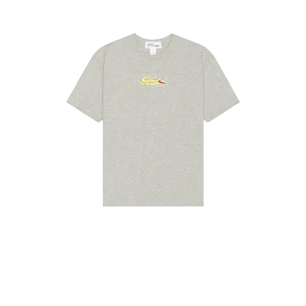 CDG Shirt x Lacoste Logo Print Tee Gray
