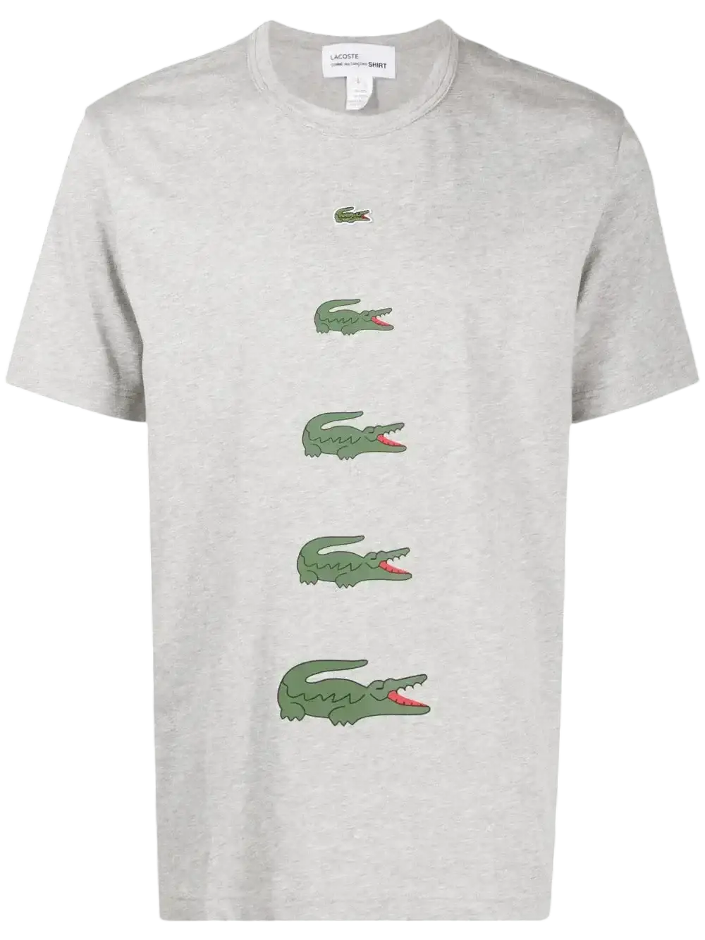 CDG Shirt x Lacoste Logo Print Tee Gray - L