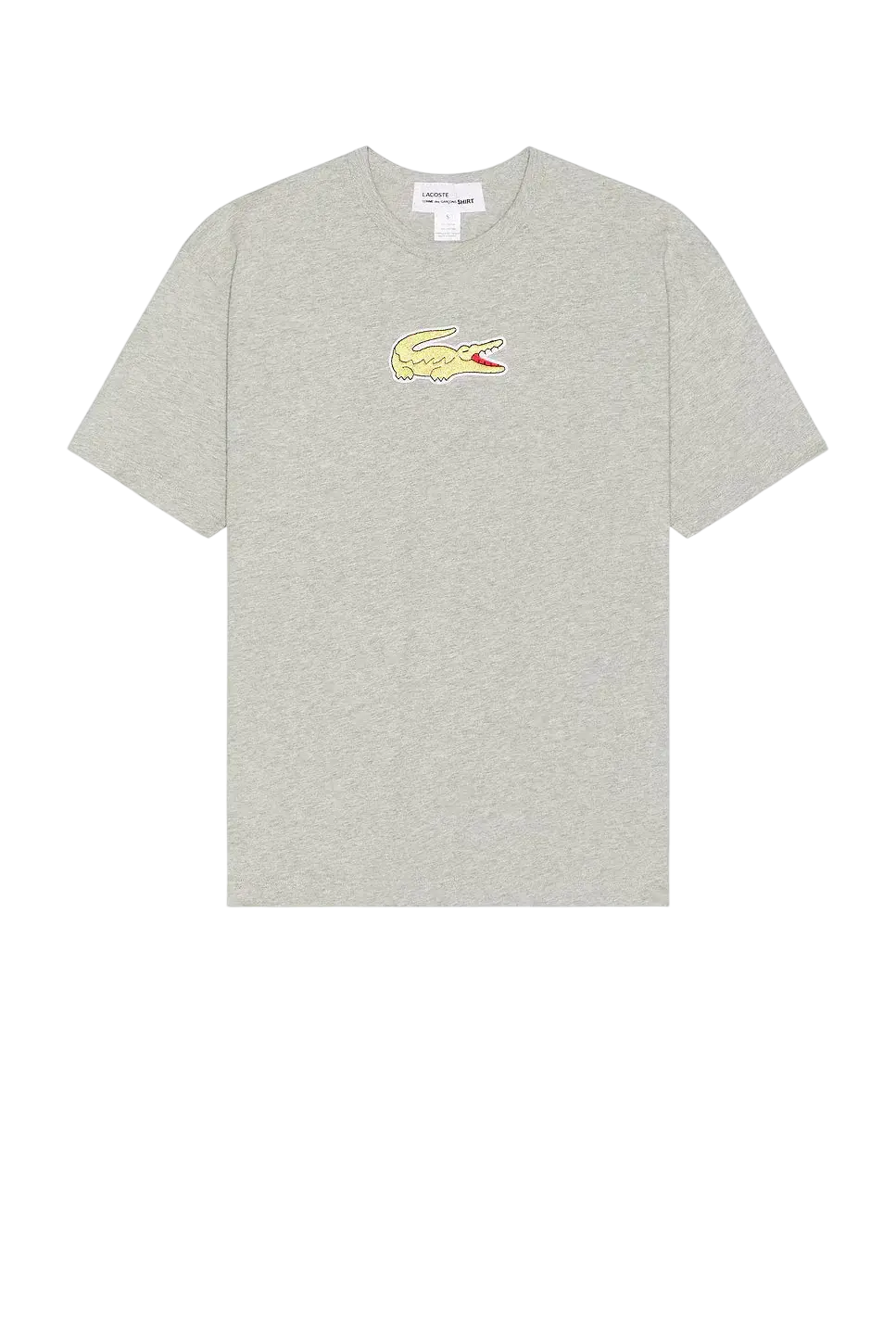 CDG Shirt x Lacoste Logo Print Tee Gray