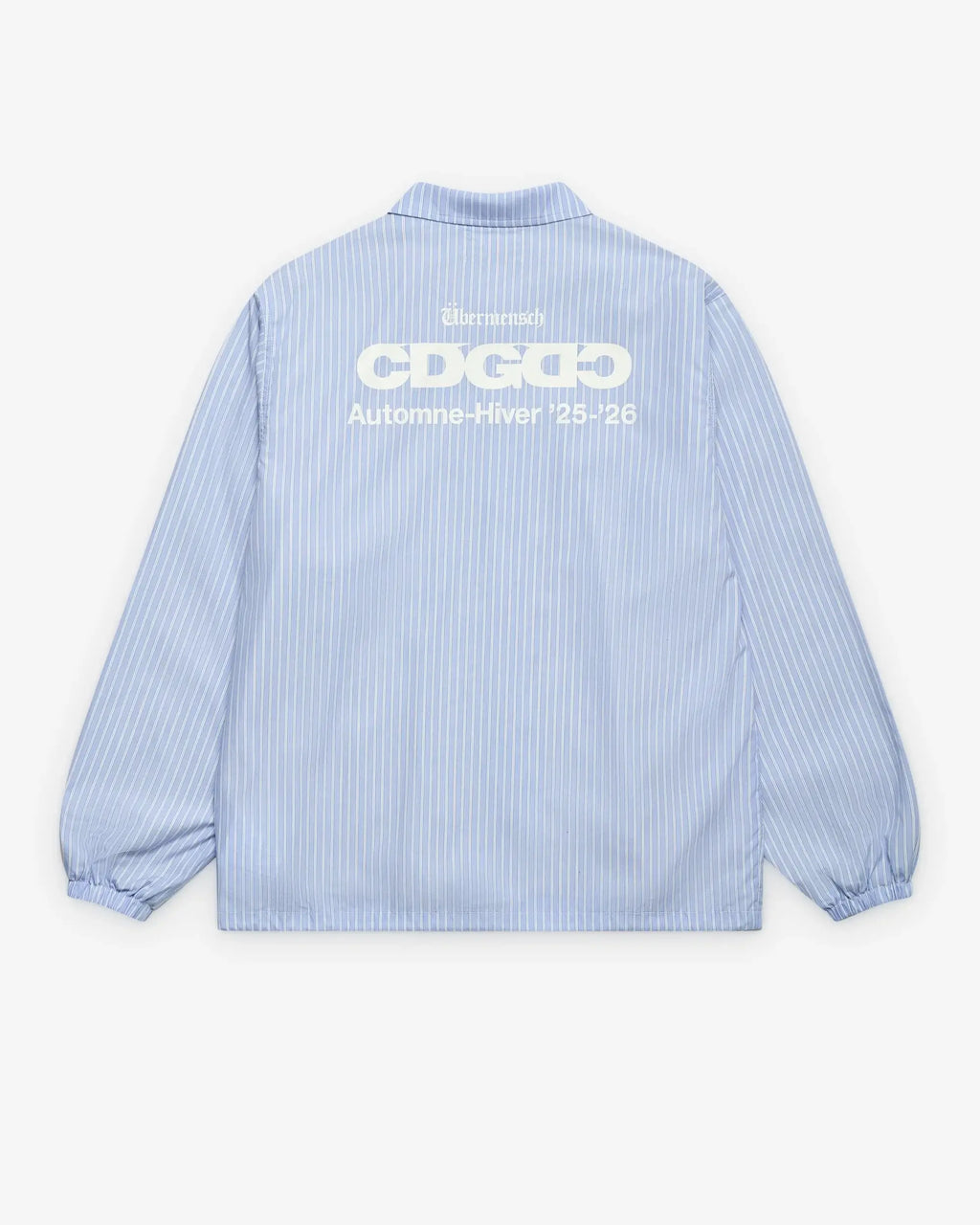 CDG x G-DRAGON Übermensch Striped Coaches Jacket Blue - Jackets
