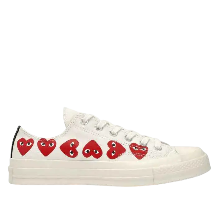 Converse x CDG Play All Star Pro 70 Ox Low White Multi Heart - 10