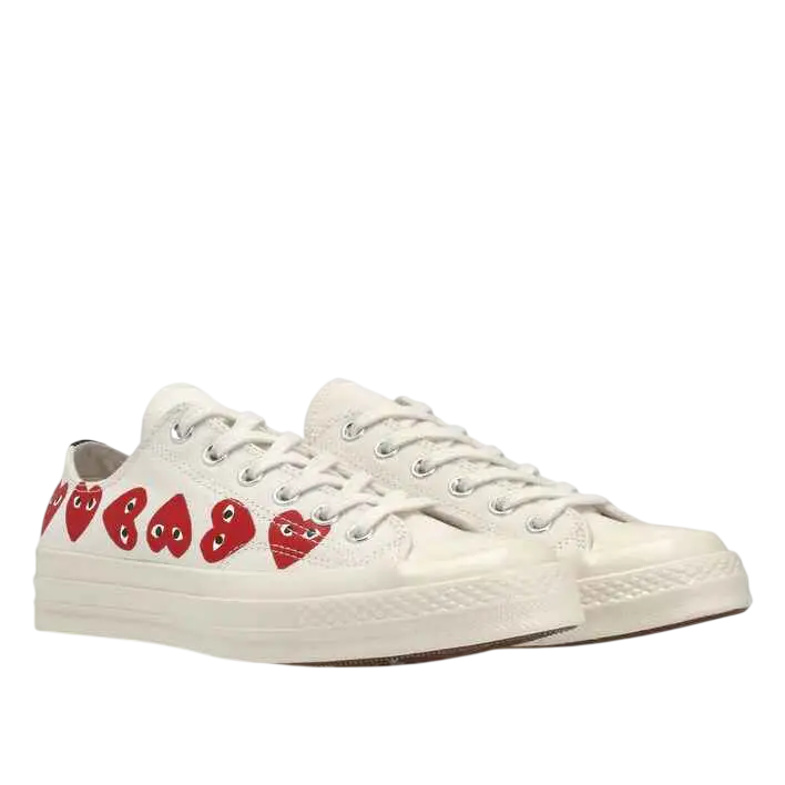 Converse x CDG Play All Star Pro 70 Ox Low White Multi Heart - 10