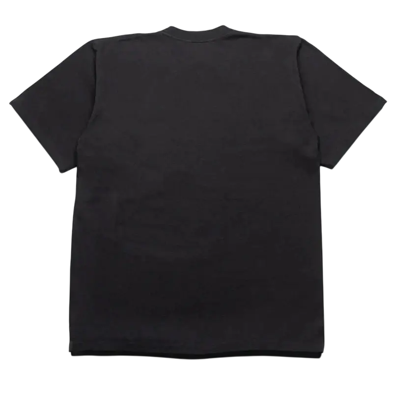 Black short-sleeved crew neck CRTFD fly agaric t-shirt made from soft cotton for casual wear