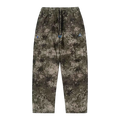 Deva States camo easy pants camouflage joggers with drawstring waist and subtle blue logo accents