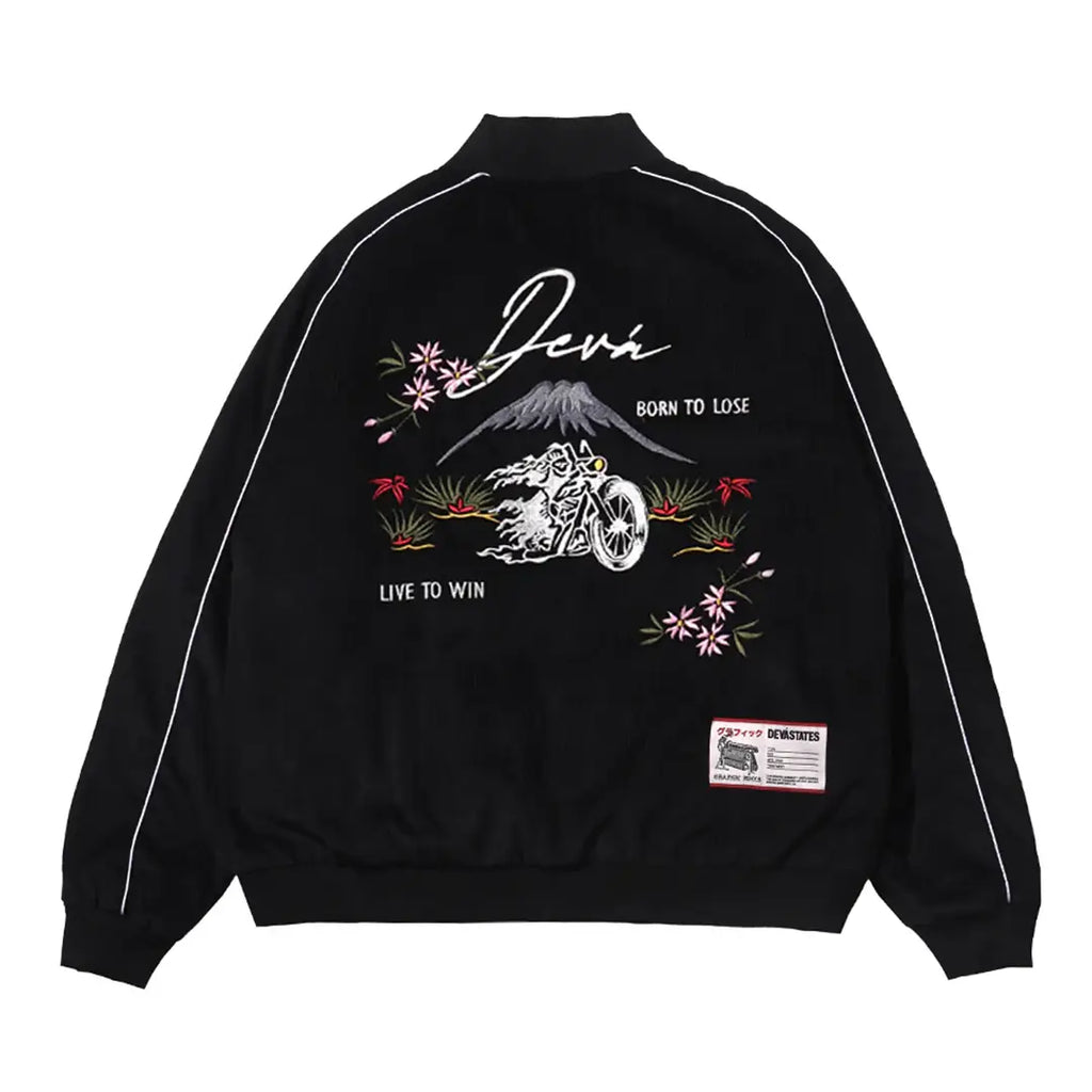 Deva States Road Crew Reversible Souvenir Corduroy Jacket Black Large