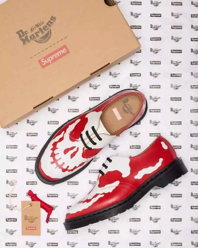 Doc Martens x Supreme 1461 3-Eye Skull Red - 10.5 - Footwear