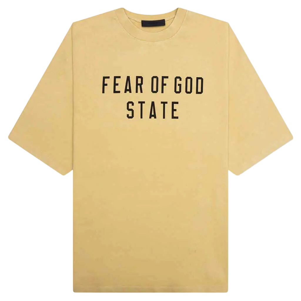 Fear of God Essentials Heavy Crewneck T-Shirt Amber Yellow - M