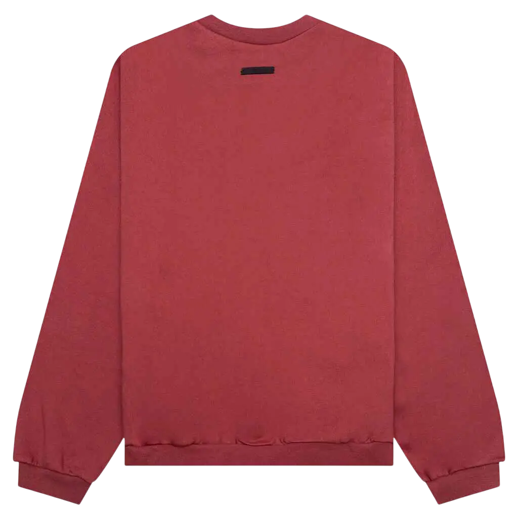 Fear of God Essentials Heavy Fleece Crewneck Crimson - M