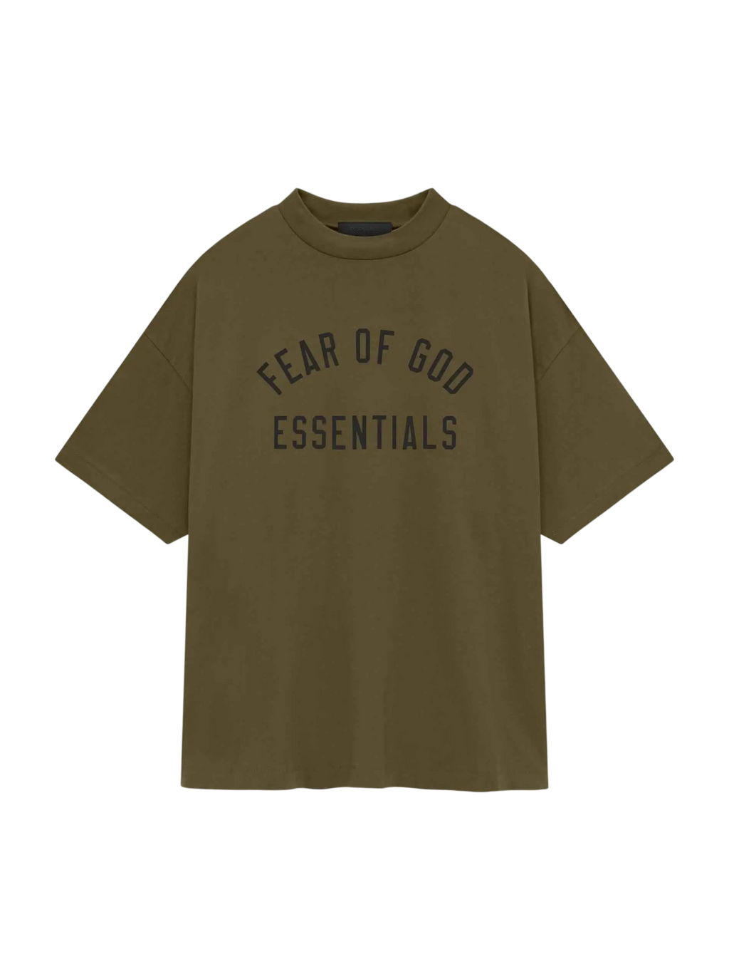 Fear of God Essentials Jersey Crewneck T-Shirt Olive - M