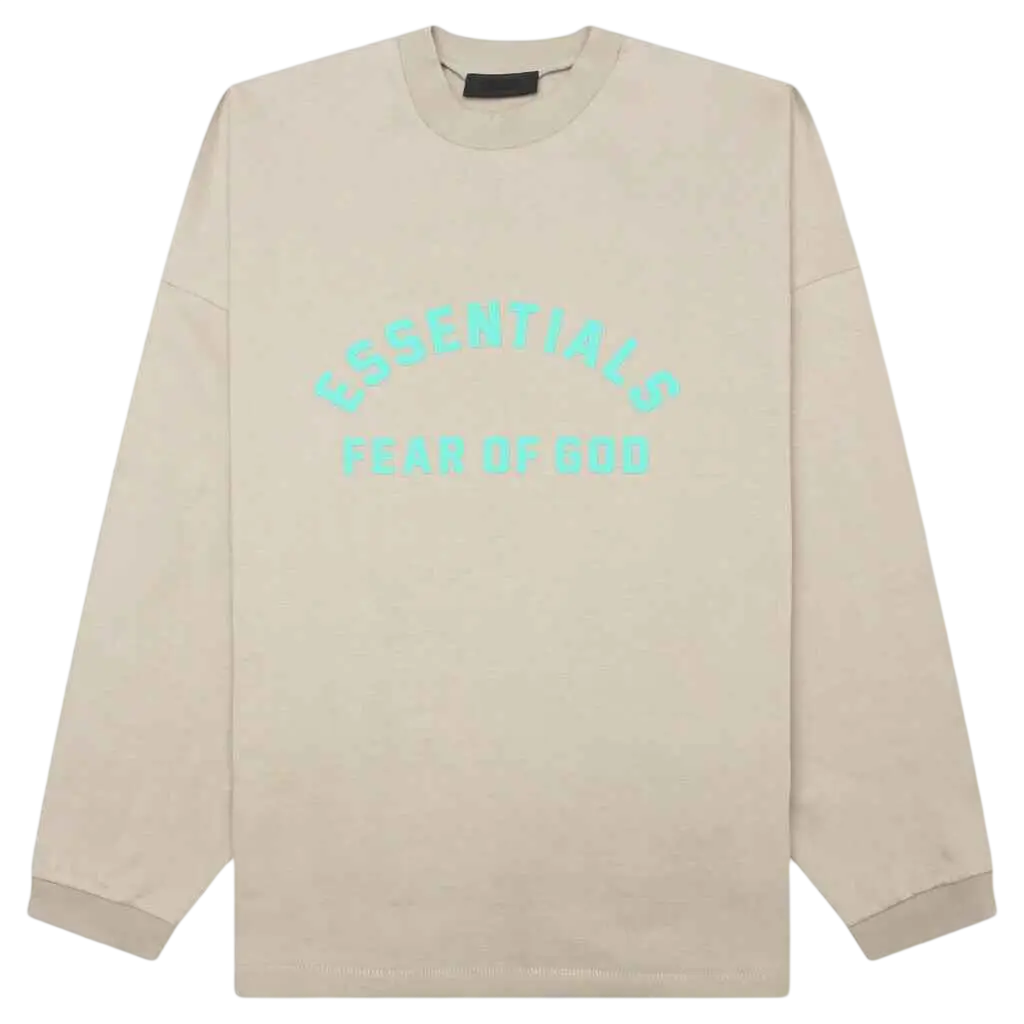 Fear of God Essentials Long Sleeve T-Shirt Seal Beige - M