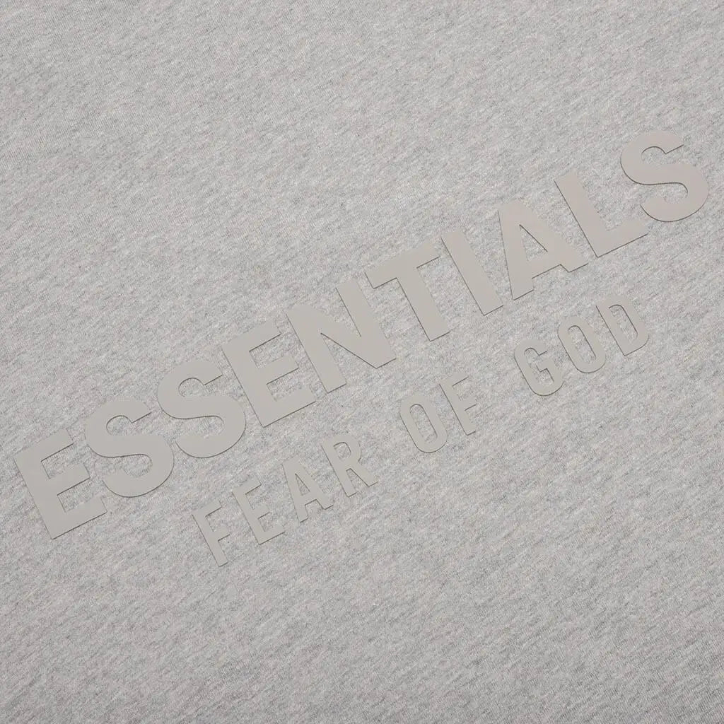 Fear of God Essentials V-Neck T-Shirt Dark Heather Oatmeal - XL