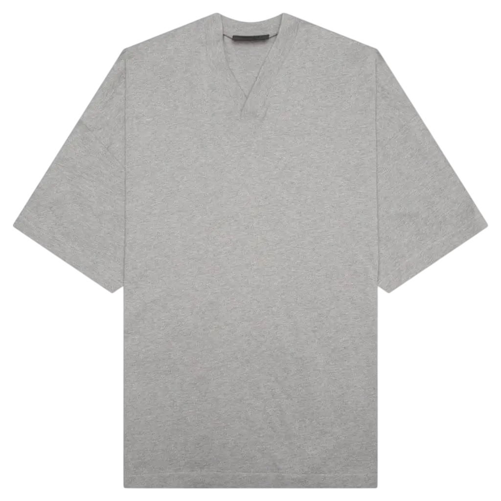 Fear of God Essentials V-Neck T-Shirt Dark Heather Oatmeal - XL