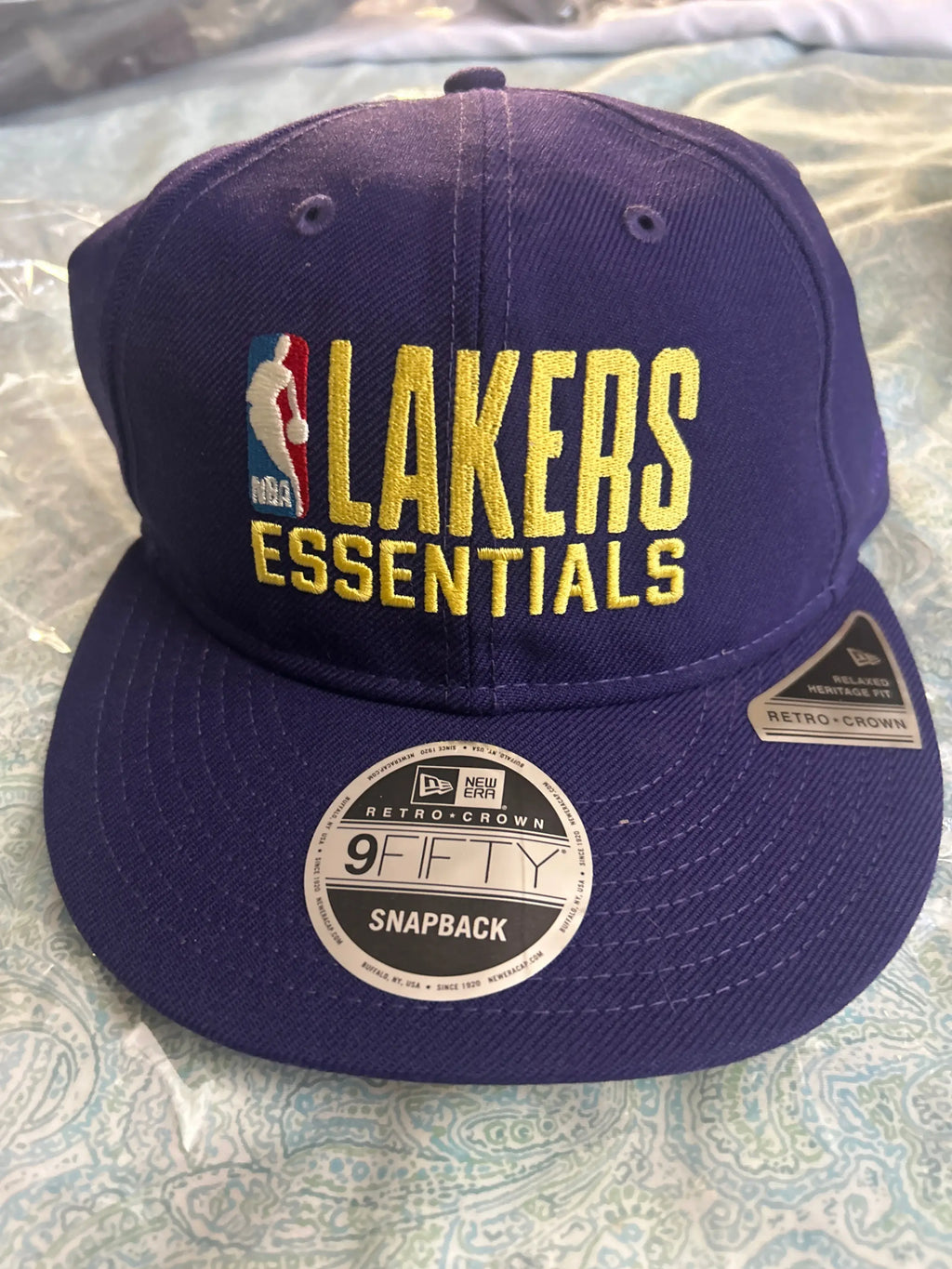 FoG Essentials x New Era LA Lakers Purple Snapback