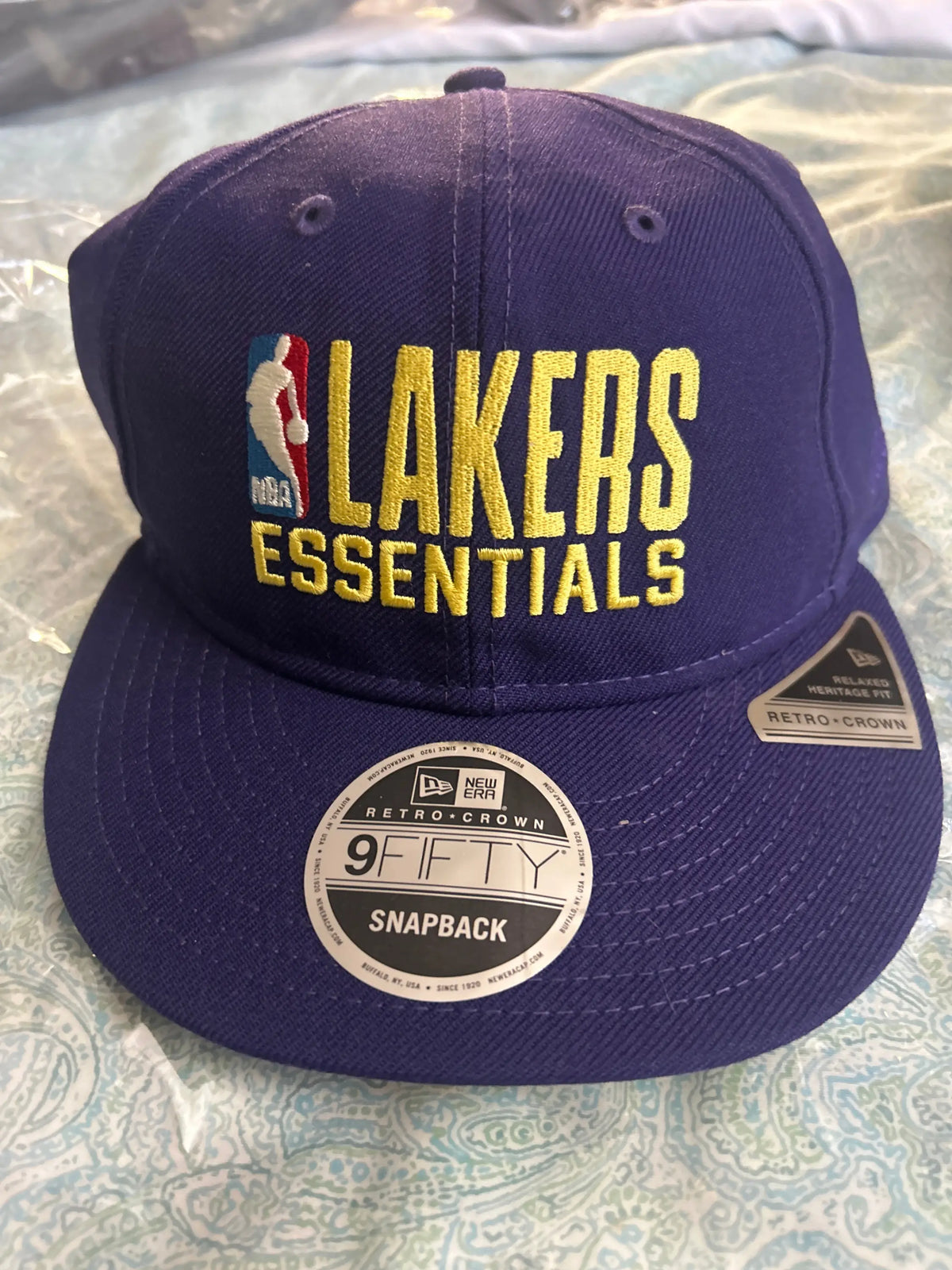 FoG Essentials x New Era LA Lakers Purple Snapback