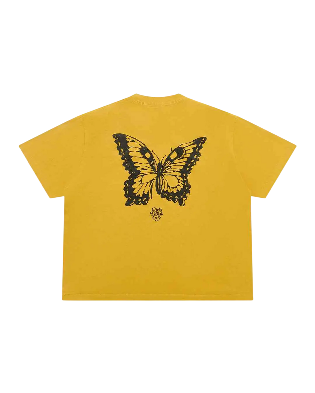Girls Don’t Cry Butterfly T-Shirt Mustard - M