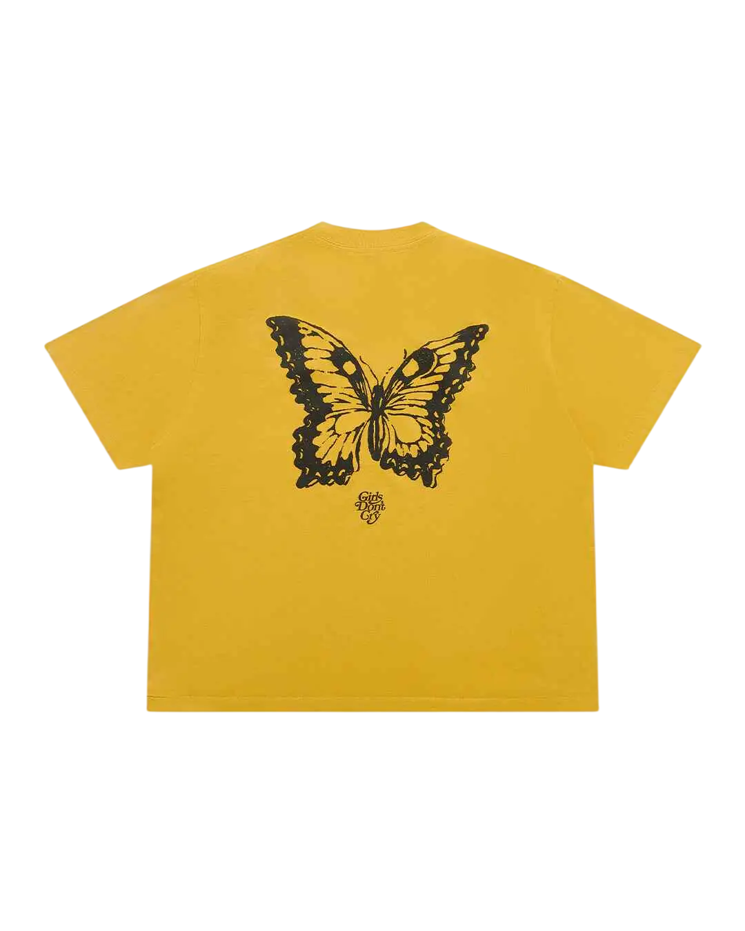 Girls Don’t Cry Butterfly T-Shirt Mustard - M