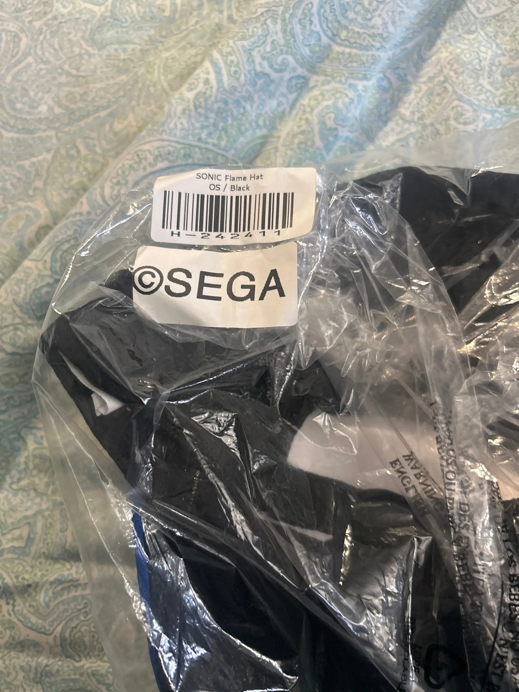 Hidden NY Sonic the Hedgehog Flame Race Hat Black
