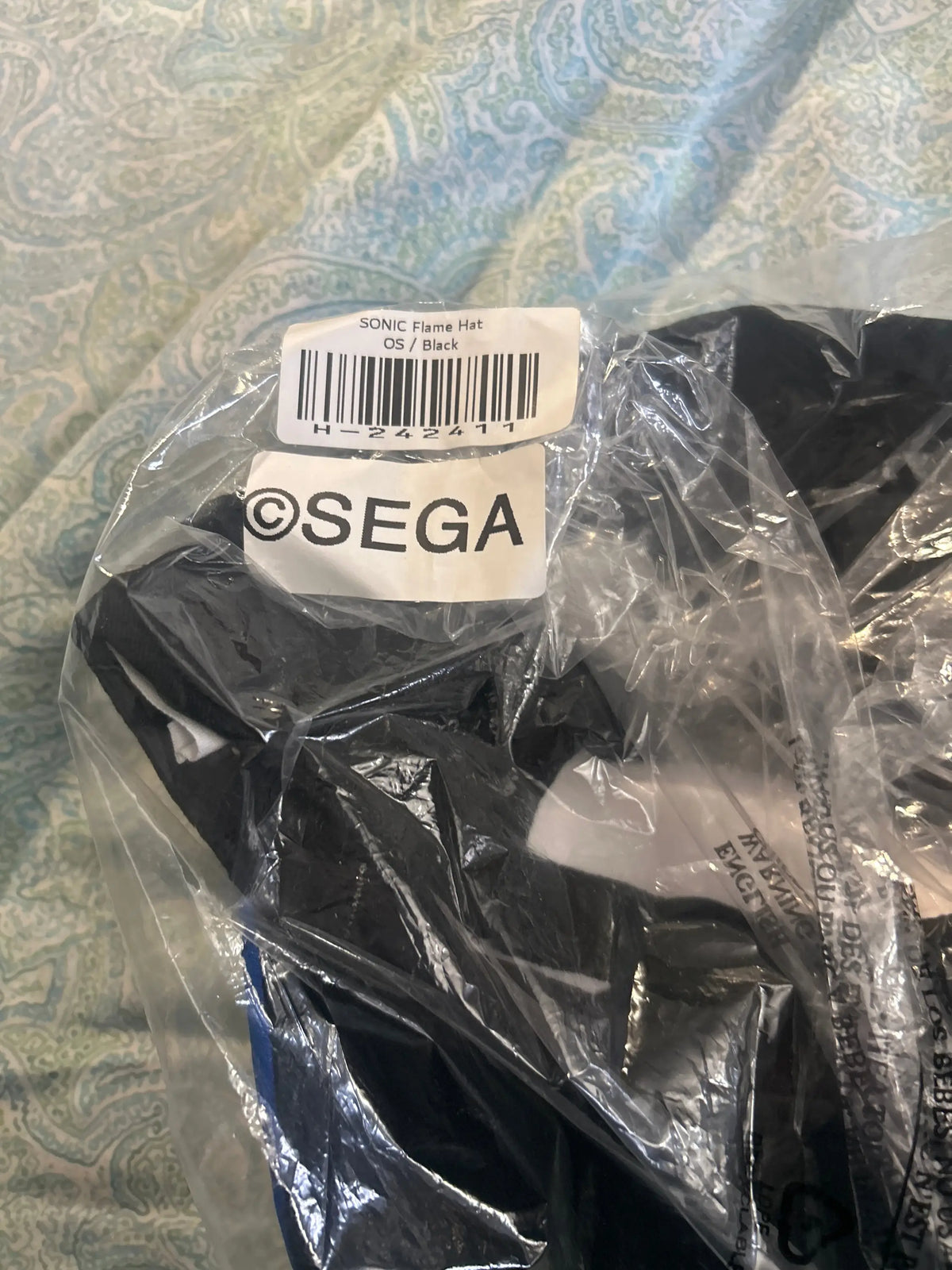 Hidden NY Sonic the Hedgehog Flame Race Hat Black