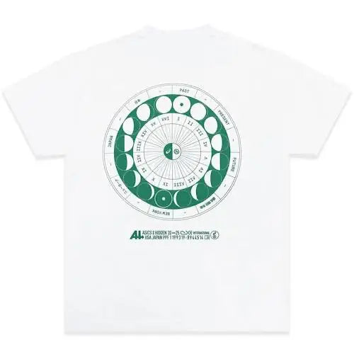 Hidden NY x Asics Dawn Moon Phases Tee White - T-Shirts