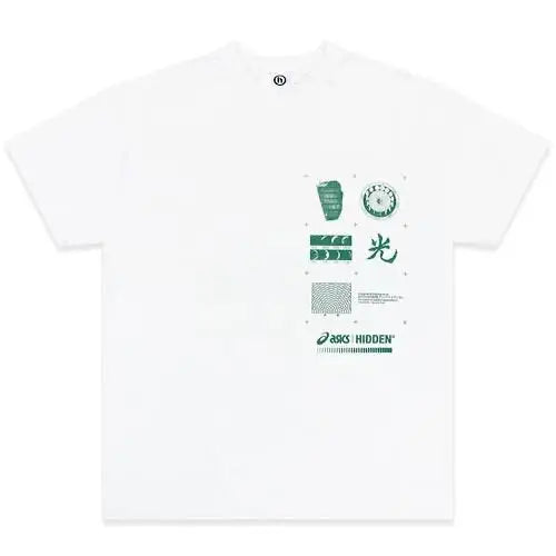 Hidden NY x Asics Dawn Moon Phases Tee White - T-Shirts