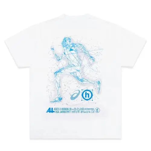 Hidden NY x Asics Dawn Running Man Tee White - T-Shirts