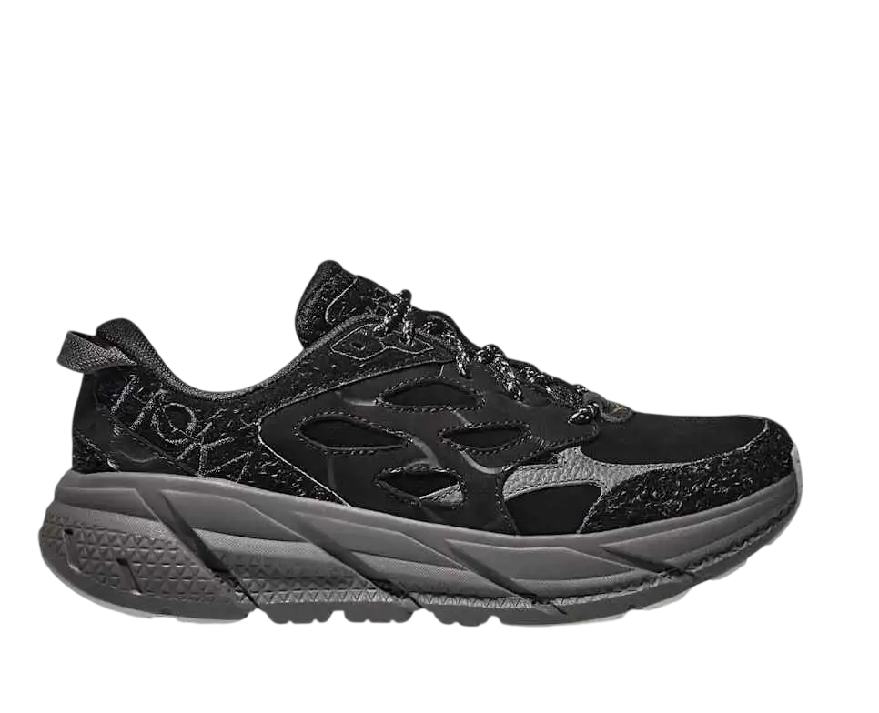 Hoka Clifton L Elite Terrain System Suede Black Satellite Grey - 10