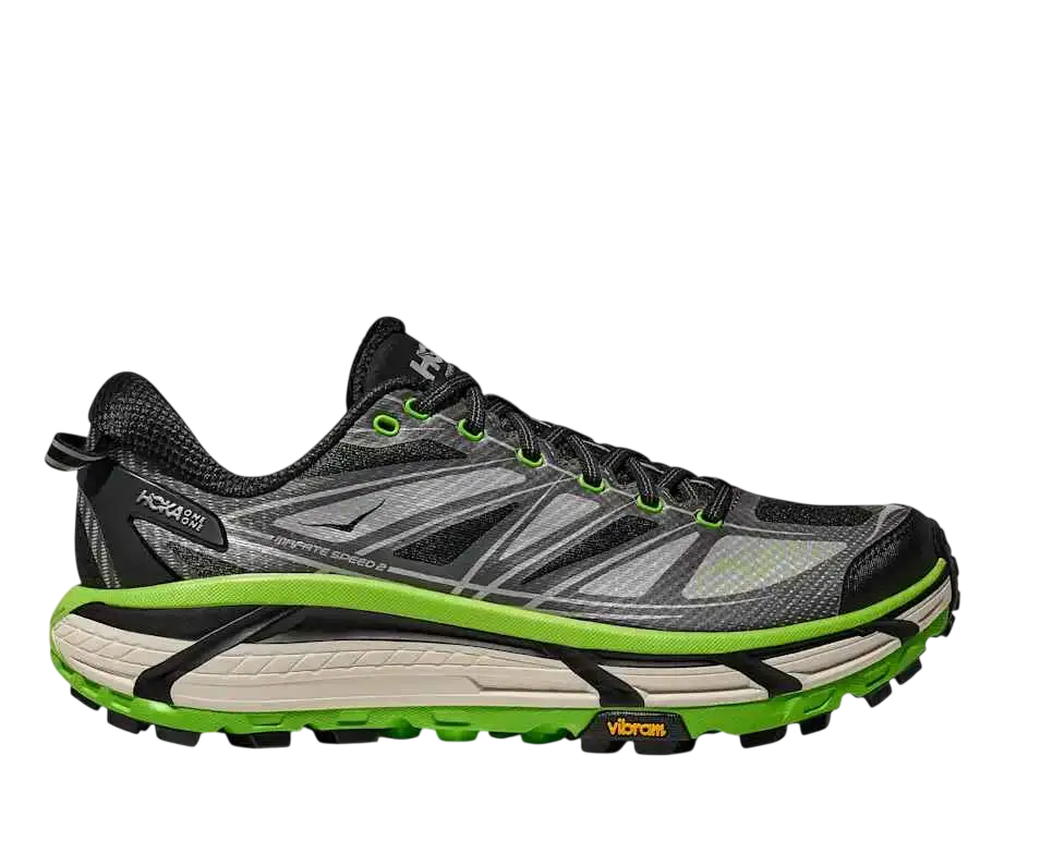 Hoka Mafate Speed 2 Black/Electric Green - 10.5