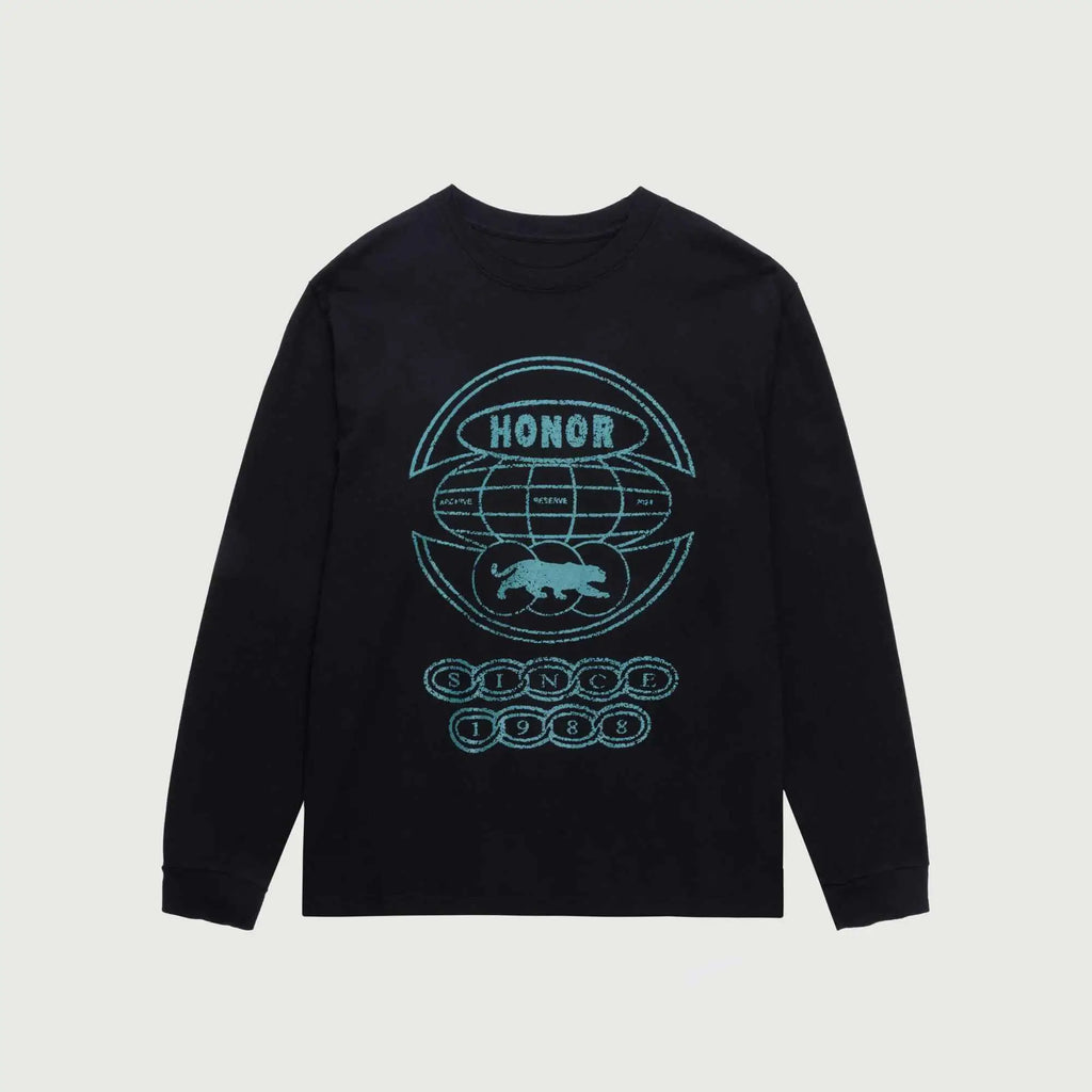 Honor the Gift Global Logo Long Sleeve T-Shirt Black - Medium