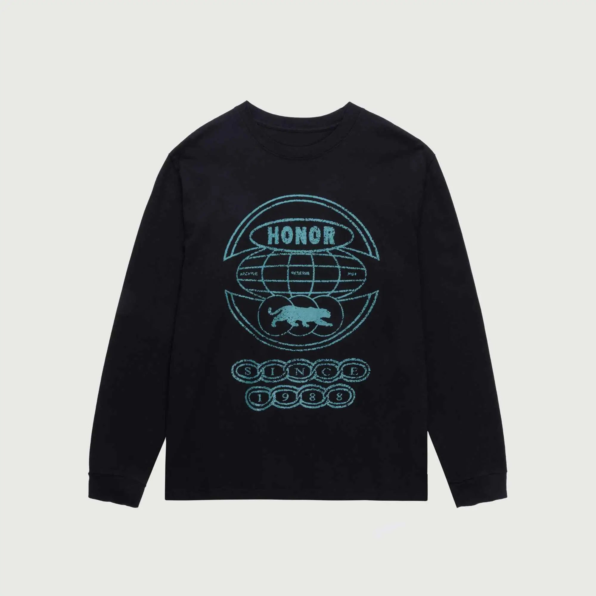 Honor the Gift Global Logo Long Sleeve T-Shirt Black - Medium