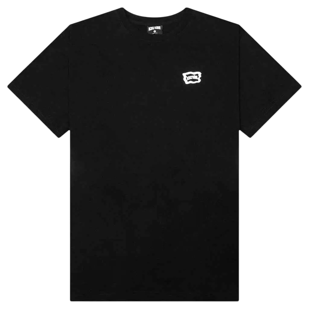 Black ice cream x feature rings t-shirt with short sleeves and a small white logo on the left chest