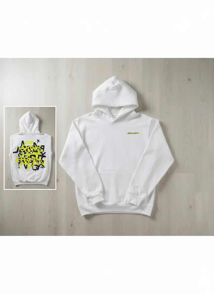 Irak x Bauer Pullover Hoodie White/Yellow - M
