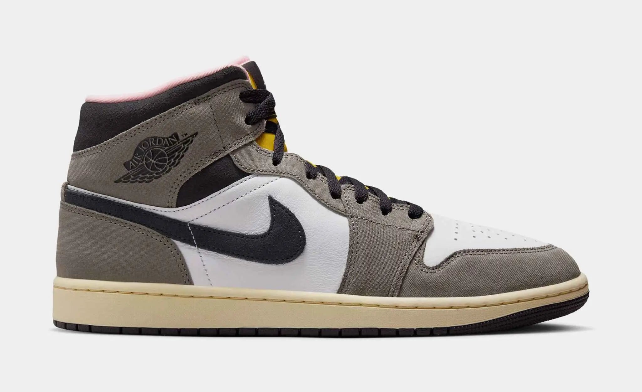Jordan 1 Mid SE White Cave Stone Oil Gray - Sneakers
